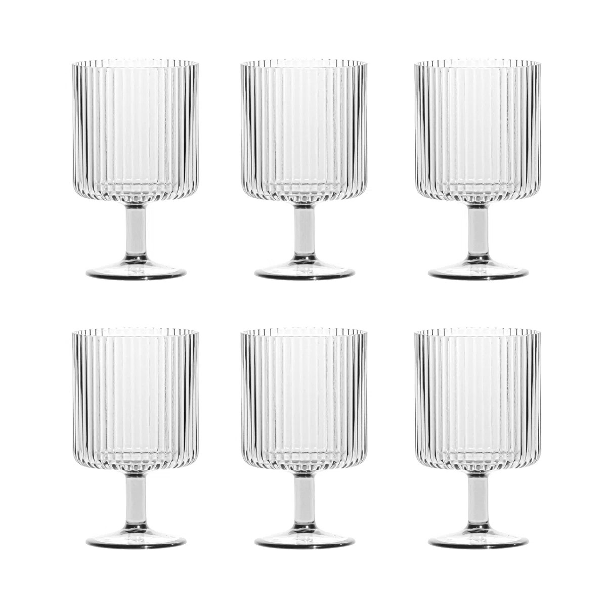 Laya Fluted Acrylic Goblet (Set of 6) | Wayfair North America