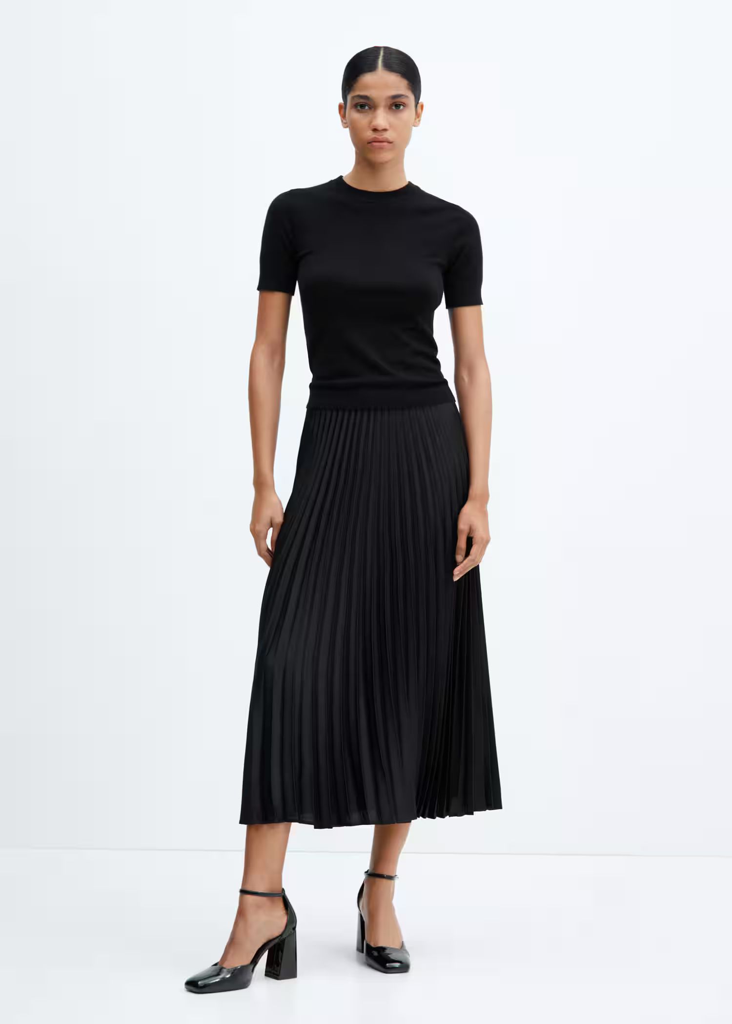 Pleated midi skirt -  Women | Mango USA | MANGO (US)