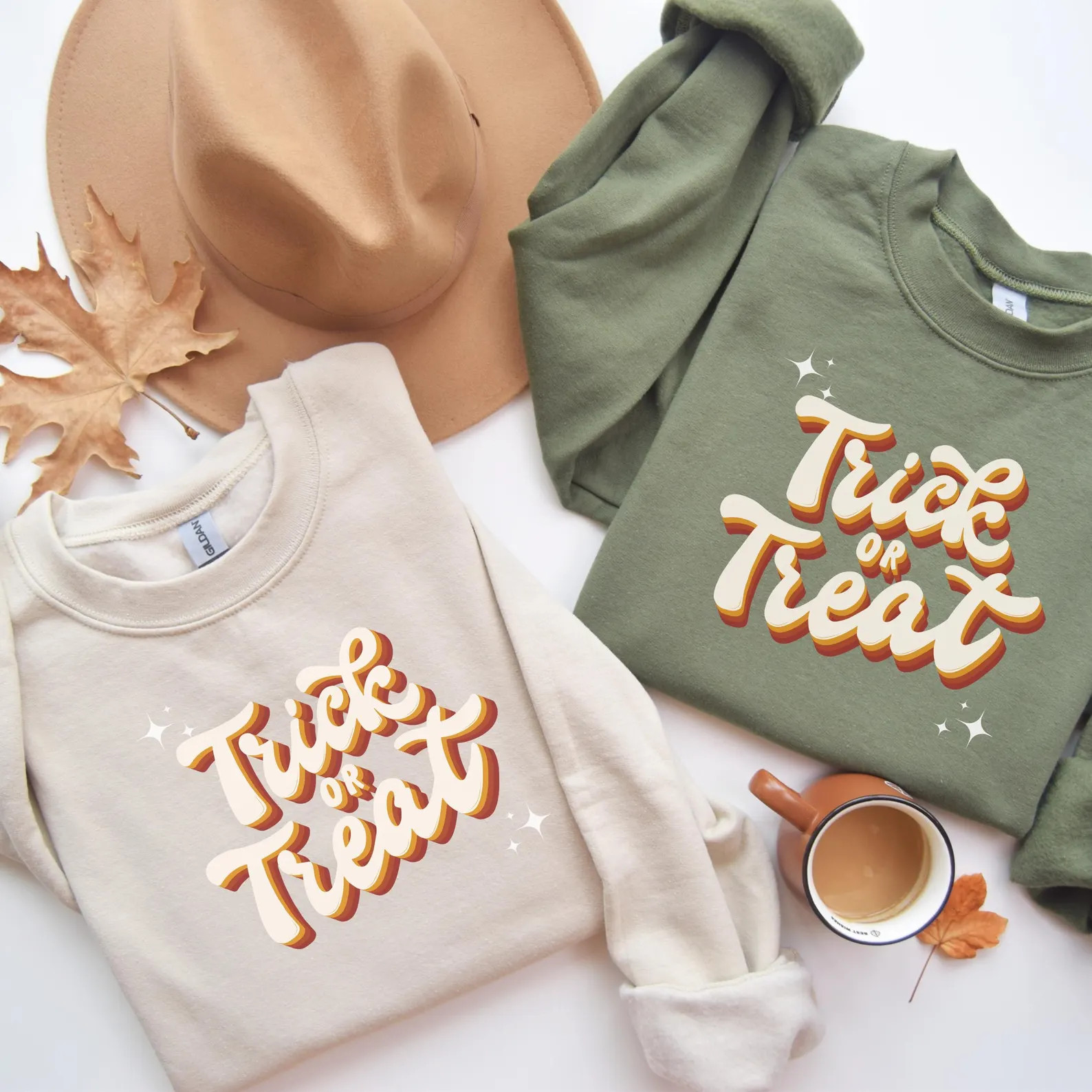 Retro Trick or Treat Unisex Heavy Blend™ Crewneck Sweatshirt - Etsy | Etsy (US)