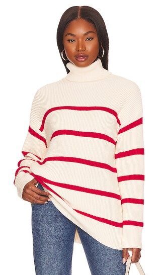 Robyn Stripe Sweater in Red Stripe | Revolve Clothing (Global)