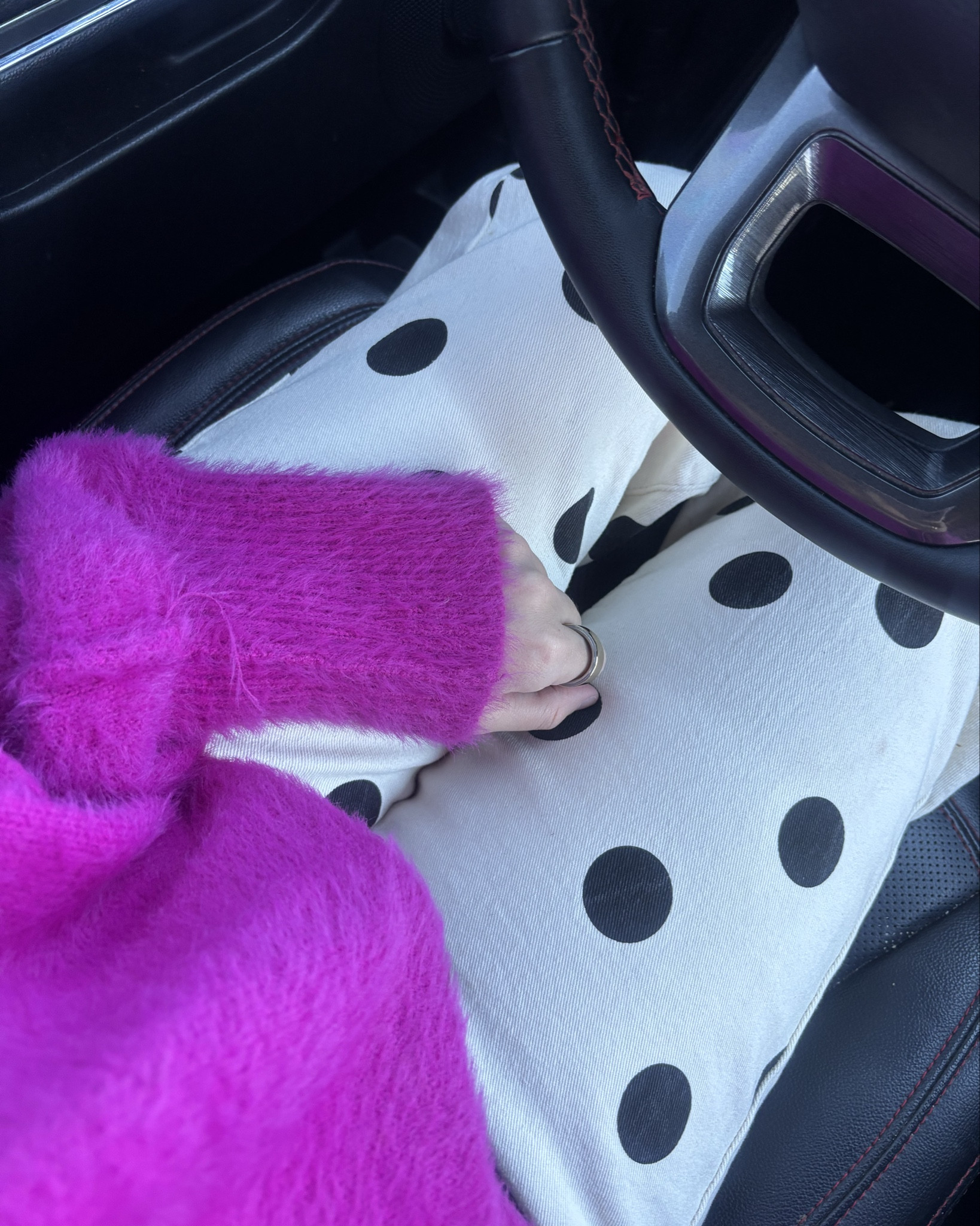 This sweater is super old but polka dots are IN. 

#LTKdayinmylife #LTKmomlife #LTKootd