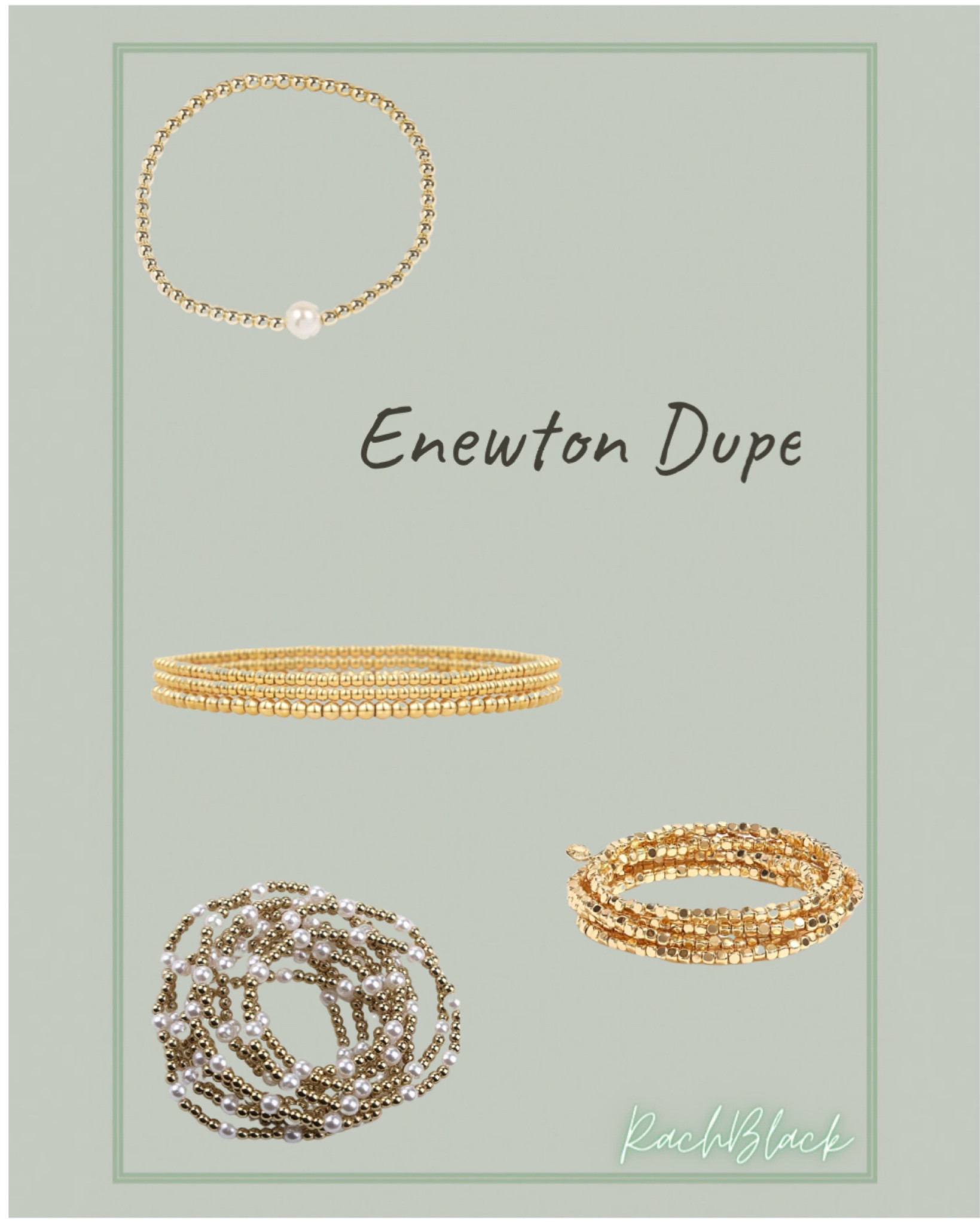 Enewton stackable gold bracelet DUPE