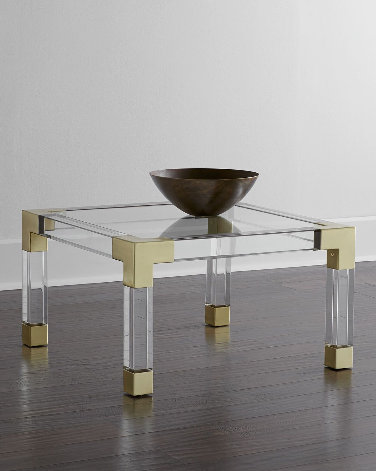 Jacques acrylic & Brass Coffee Table | Horchow
