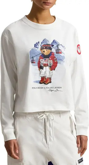 Polo Ralph Lauren Team USA Polo Bear Long Sleeve Graphic T-Shirt | Nordstrom | Nordstrom