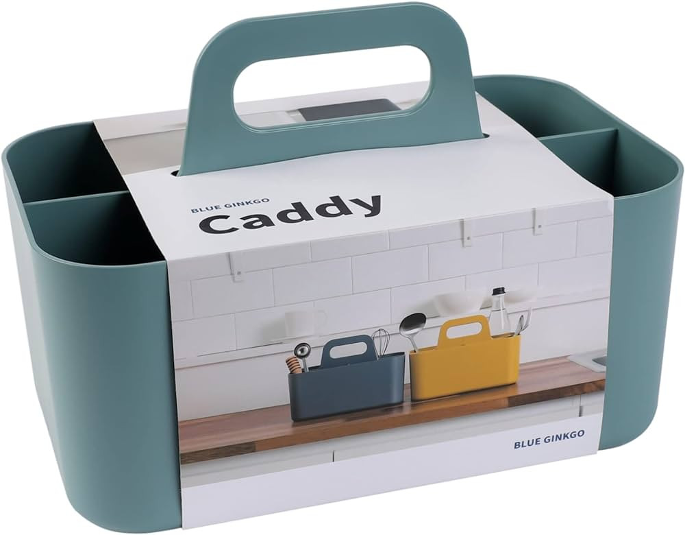 BLUE GINKGO Multipurpose Caddy Organizer - Stackable Plastic Caddy with Handle | Desk, Makeup, Do... | Amazon (US)