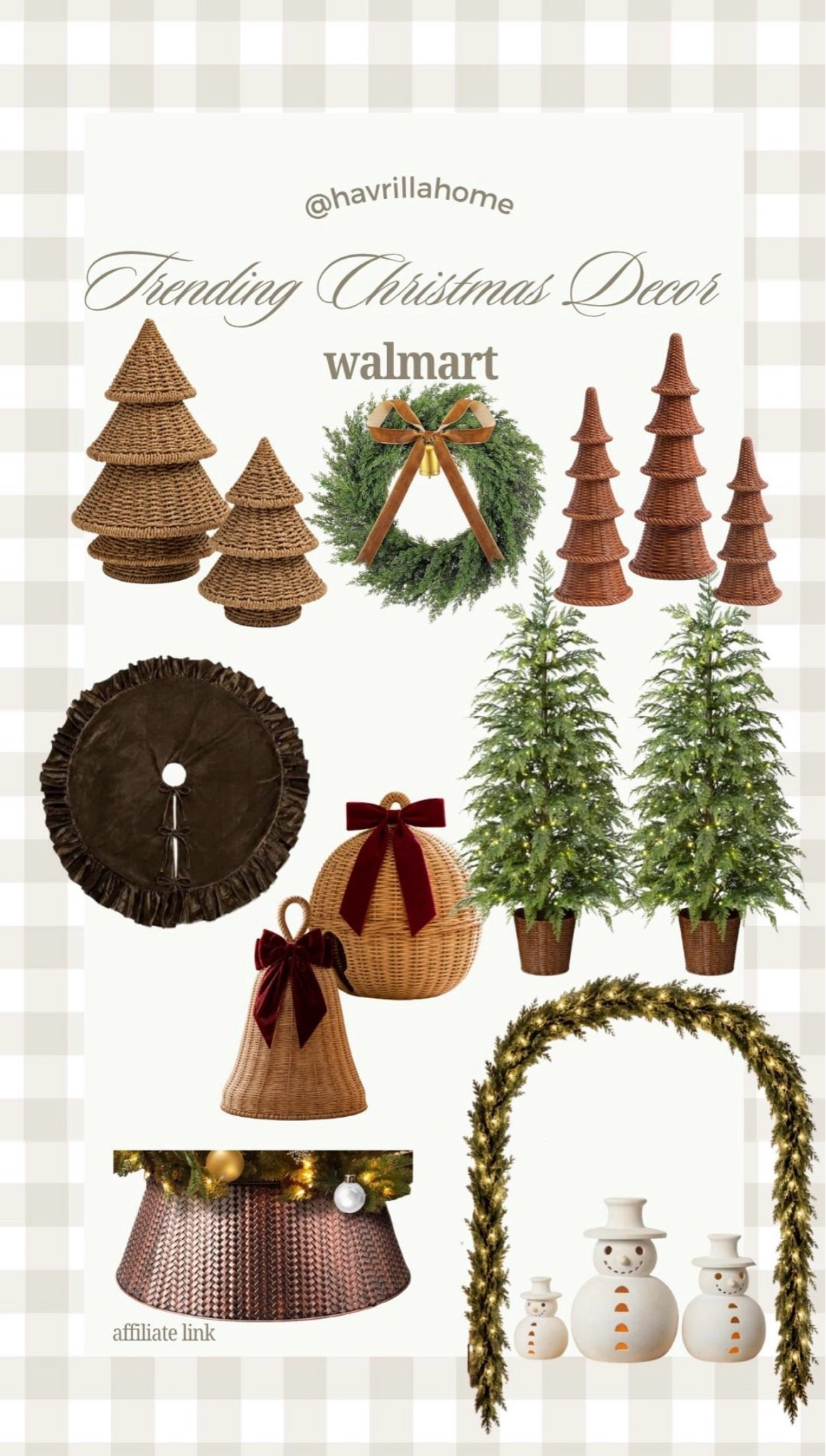 Walmart Trending Christmas Decor: Walmart Christmas decor, Walmart holiday finds, trending Christmas decor, woven Christmas trees, rattan Christmas trees, Christmas wreath, velvet Christmas bows, wicker Christmas decor, Christmas tree collar, pre lit Christmas trees, Christmas garland, neutral Christmas decor, traditional Christmas decor, brown Christmas decor, cozy Christmas home, affordable holiday decor, Walmart Christmas finds, designer inspired Christmas decor

#LTKSeasonal #LTKHome

Comment SHOP below to receive a DM with the link to this post on my LTK ⬇ https://liketk.it/6mvDz

#LTKSeasonal #LTKHome #LTKSaleAlert