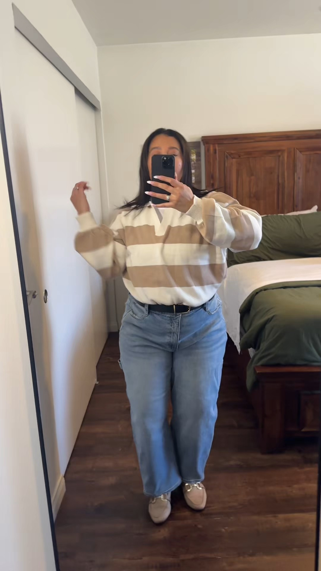 Loving these elevated casual pieces from express. The quality is amazing and so comfortable. You can dress this up or down. 


Barrel jeans - 12 / very comfortable/ I sized up for a looser fit 
Striped sweater - large / runs a little big / very comfortable 

Midsize fashion 
Midsize outfit 
Curvy fashion 
Elevated outfit 
Causal outfit 
Barrel jeans 
Date night outfit 
Mom outfit 
Brunch outfit 
Oversized sweater 
Chic outfit 

#LTKootd #LTKMidsize #LTKPetite