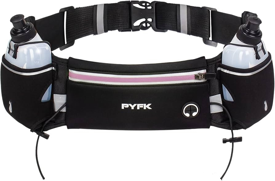 PYFK Upgraded Running Belt with Water Bottles, Hydration Belt for Men and Women, Water Bottle Hol... | Amazon (US)