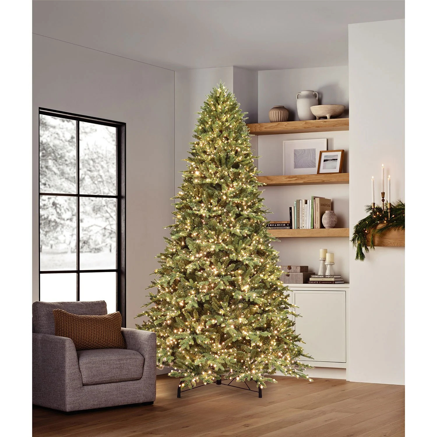 Member's Mark 9' Fraser Fir Downswept Pre-Lit Christmas Tree | Sam's Club