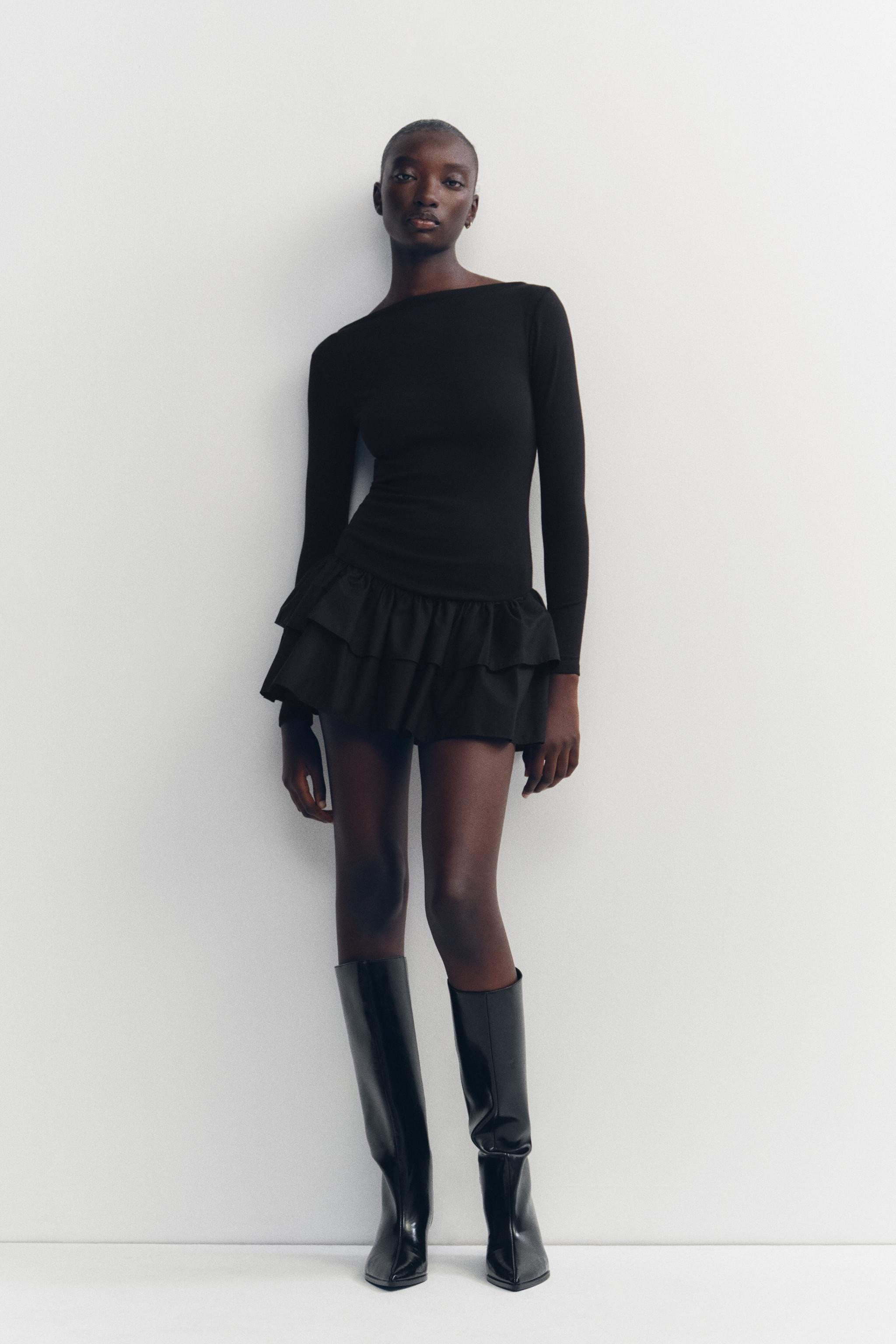 SHORT RUFFLED DRESS | Zara US