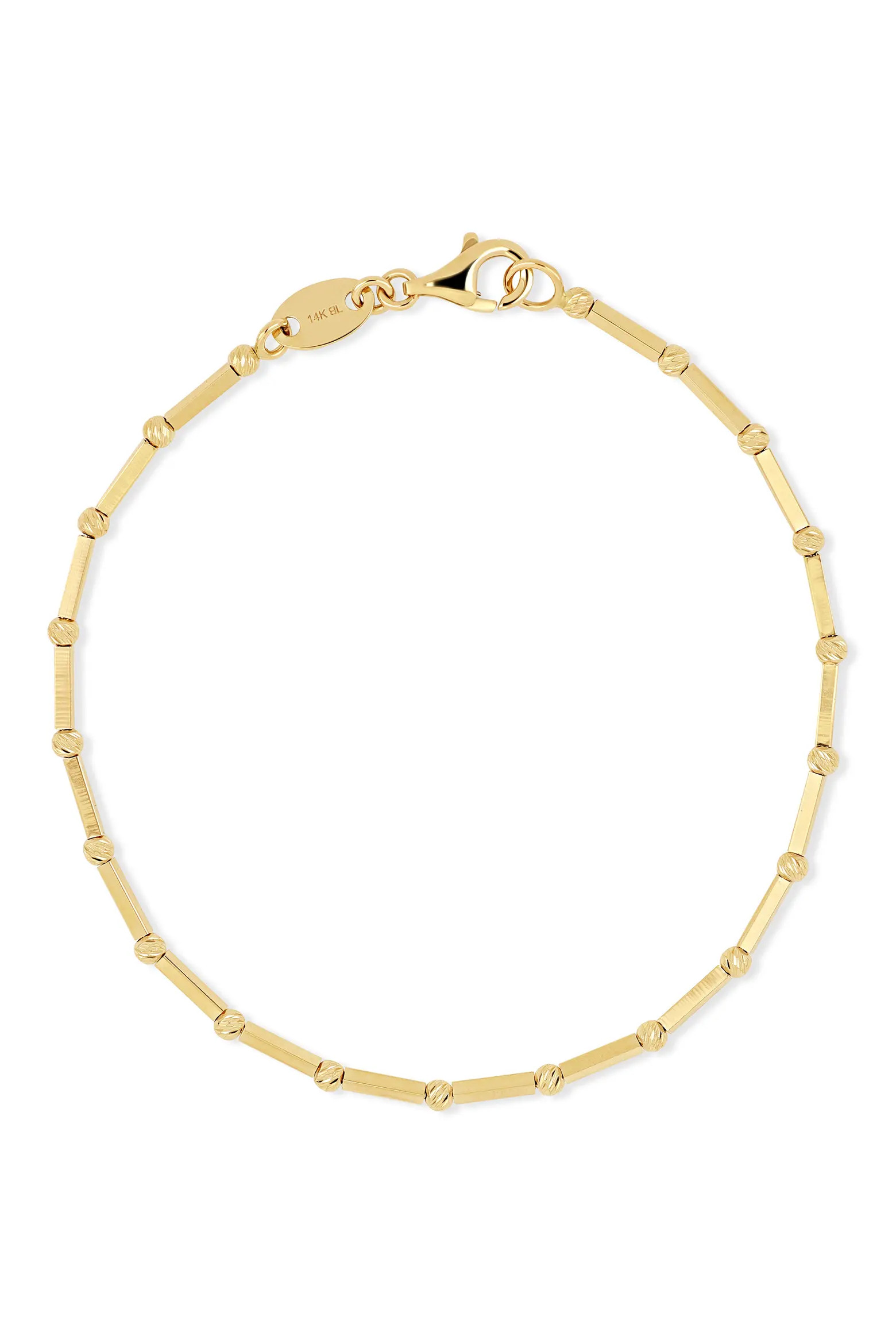 14K Gold Beaded Chain Bracelet (Women) | Nordstrom | Nordstrom