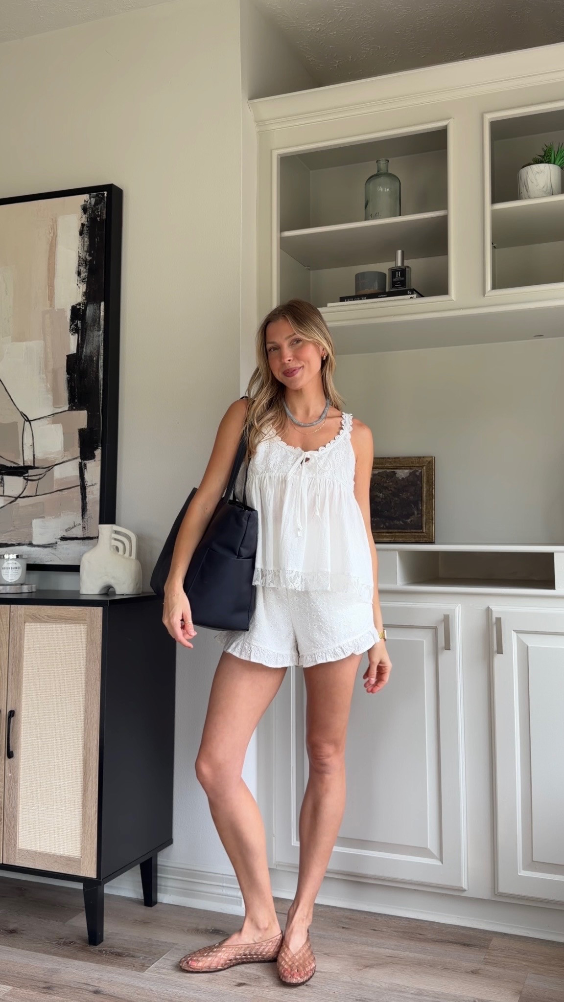 Summer capsule outfit | S in tank, S ruffle shorts  

 #LTKootd #LTKmomlife