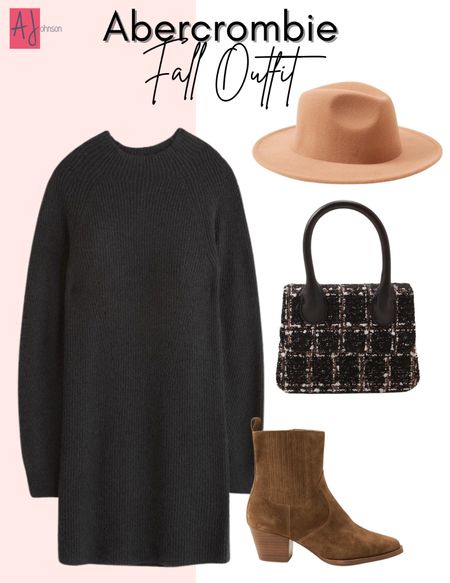 Abercrombie has the cutest fall outfits and sweater dresses for fall.  This casual outfit is the perfect date outfit.  Add a pair of suede fall booties and you have the perfect date outfit or girls night out outfit.

#LTKstyletip #LTKSeasonal #LTKunder100