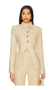 SELMACILEK Long Sleeved Shirt in Beige from Revolve.com | Revolve Clothing (Global)