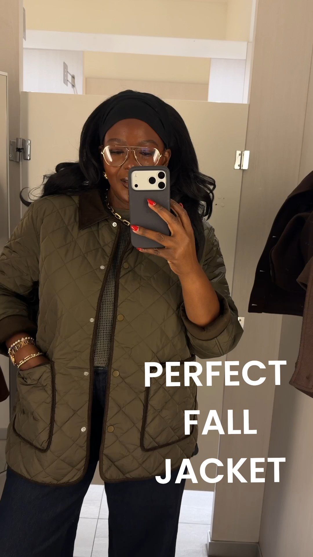Quilted fall jacket wearing an xl, 

#LTKMidsize #LTKPlusSize #LTKFallSale