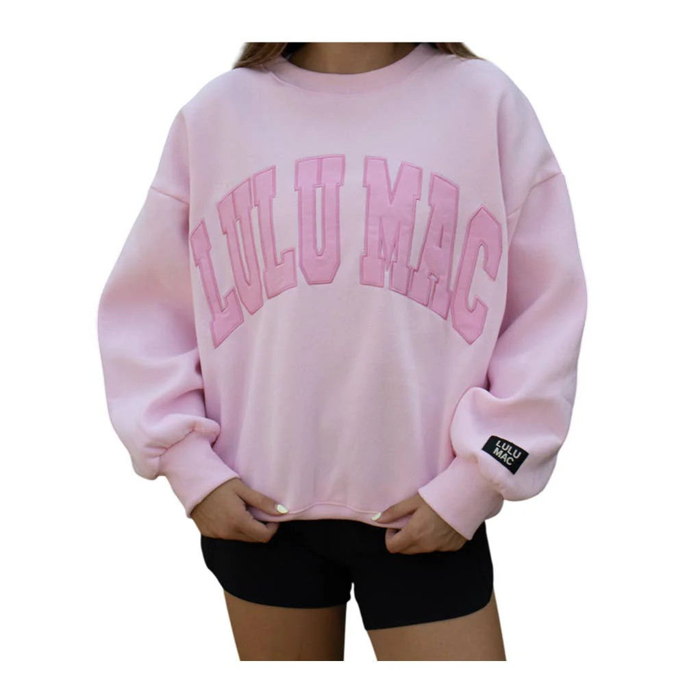 Girlie Girl Originals - MONO-2225 PINK Lulu Mac Sweatshirt: PINK / Medium | The Oaks Apparel Company