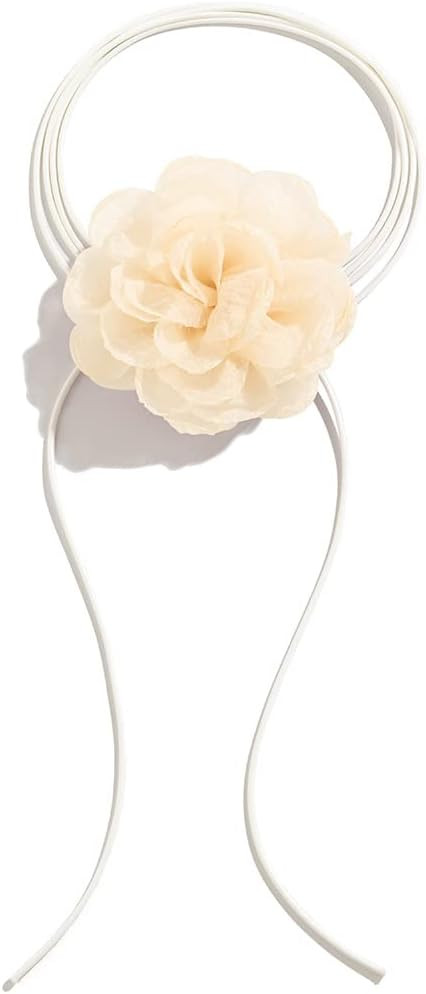 BETHYNAS Vintage Flower Velvet Choker Necklace Gothic Large Lace Rose Neck Chain Long Wrap Collar... | Amazon (US)