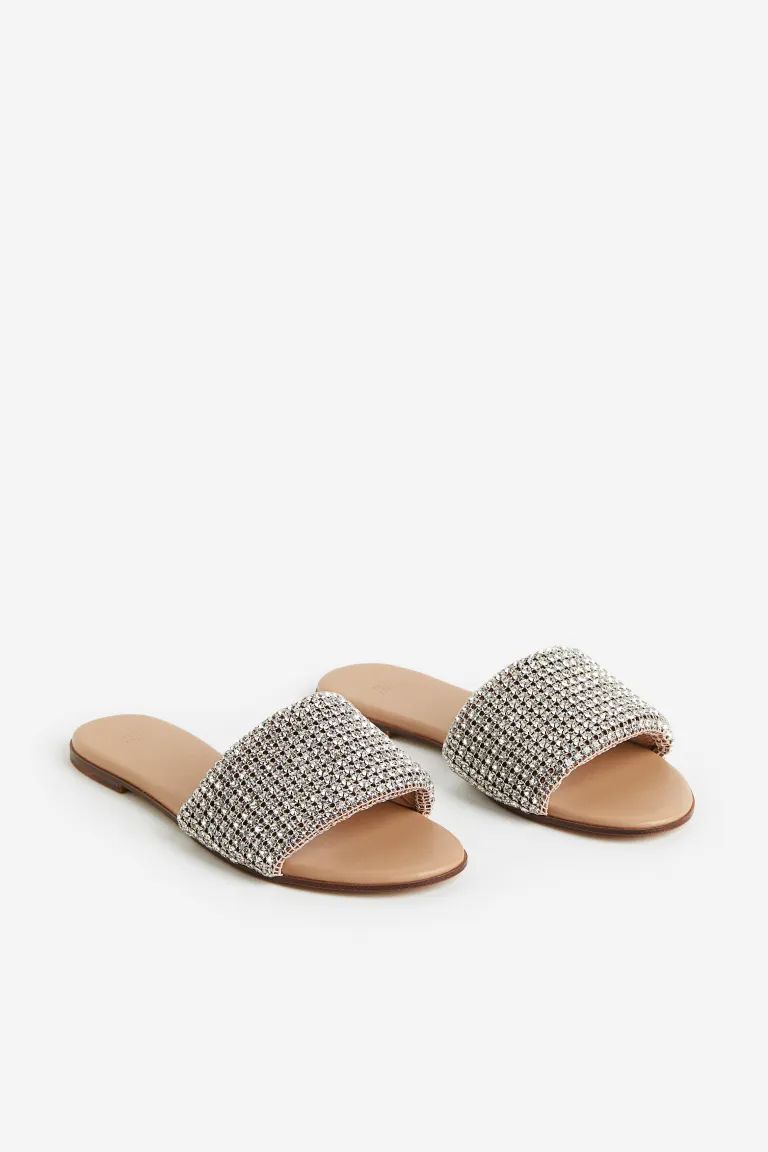 Rhinestone-embellished Mules | H&M (US + CA)