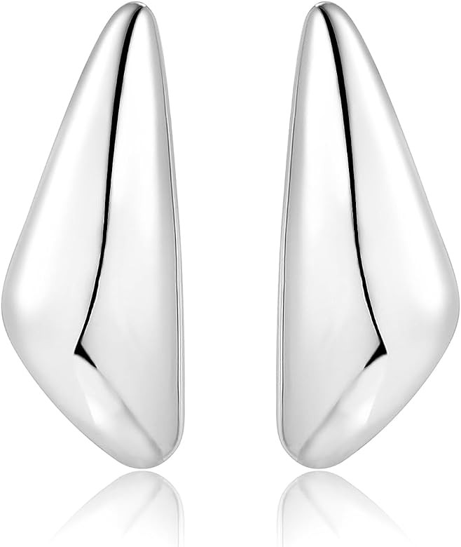 Chunky Gold Dangle Earrings For Women Gold Plated Statement Earrings Large Minimalist Geometric L... | Amazon (US)