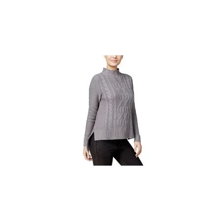 Kensie Womens Cable Knit Sweater Grey Small | Walmart (US)