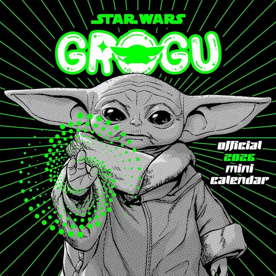 2026 CALENDAR STAR WARS THE MANDALORIAN GROGU MINI MONTH TO VIEW SQUARE WALL CALENDAR OFFICIAL PR... | Amazon (UK)