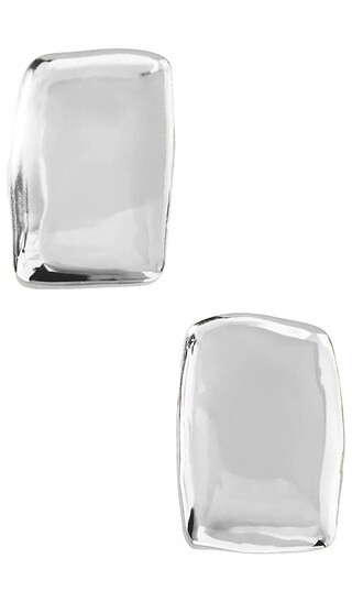 Cait Reflective Earrings in Silver | Revolve Clothing (Global)