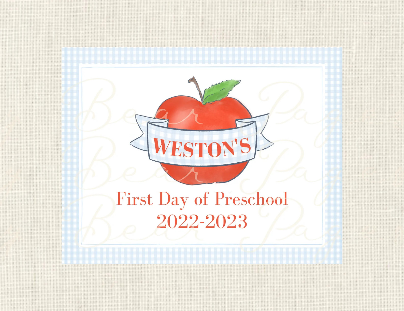 First Day of School Sign / Personalized / Back to School / Last day of school / Apple | Etsy (US)