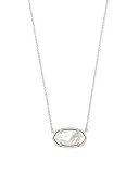 Kendra Scott Elisa Pendant Necklace in Sterling Silver, Ivory Mother of Pearl Gem, Fine Jewelry for  | Amazon (US)