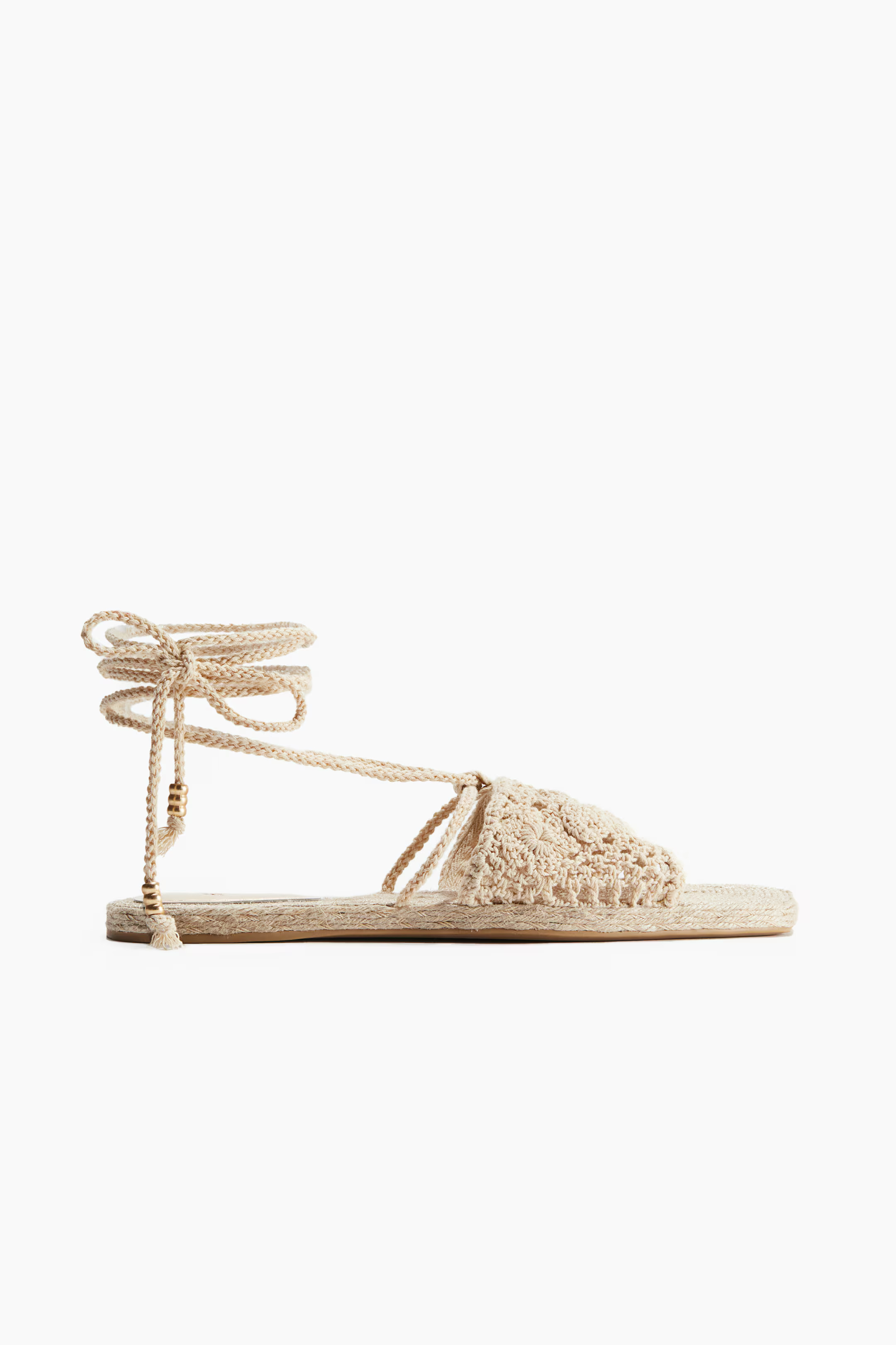Espadrille sandals - No heel - Light beige - Ladies | H&M GB | H&M (UK, MY, IN, SG, PH, TW, HK)