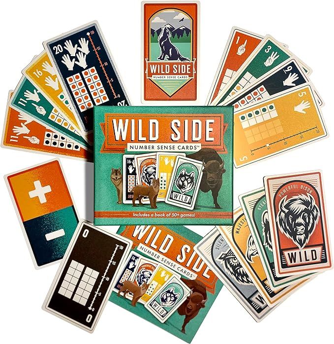 Wild Side Number Sense Cards: Award-Winning Deck with 50+ Math Games for Ages 4-14. Addition, Sub... | Amazon (US)