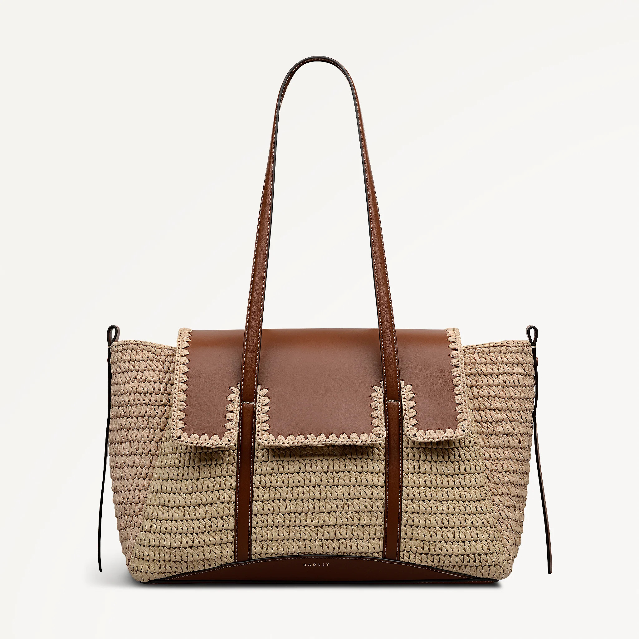 The Chancery - Raffia Medium Flapover Shoulder Natural - 113456 | Radley London US