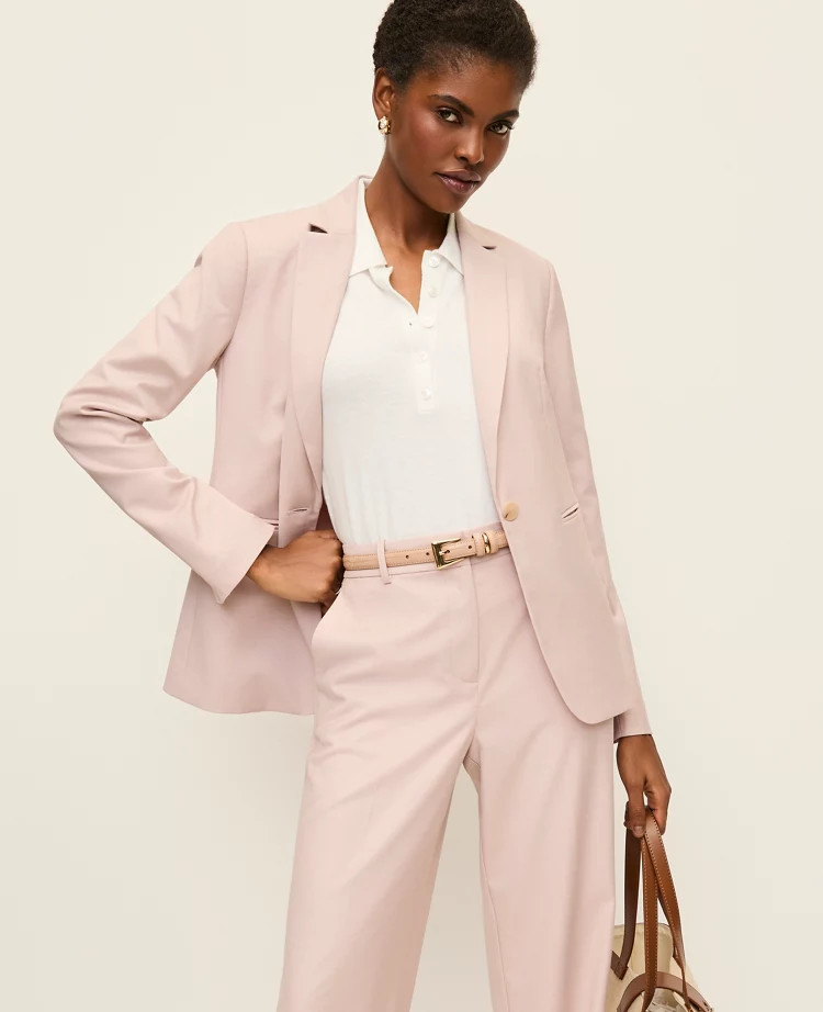 The Long One Button Blazer | Ann Taylor