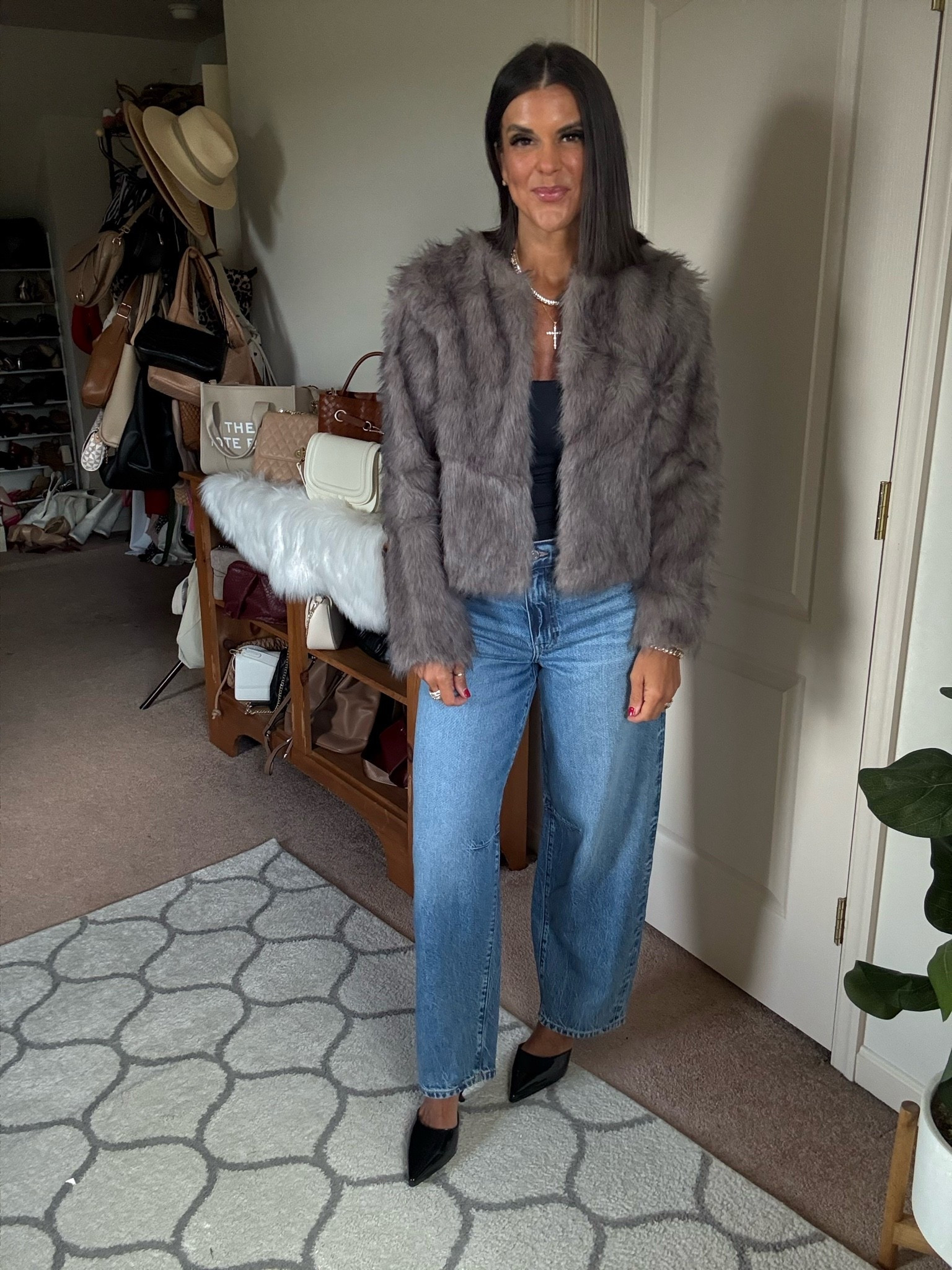 Size xs in fur and tank size 26 in jeans

#LTKdayinmylife #LTKgrwm #LTKmomlife