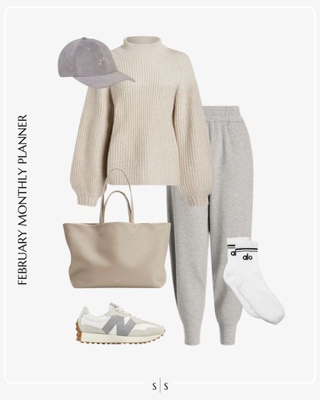 Monthly outfit planner: FEBRUARY: Winter looks | mockneck sweater, joggers, sneakers, cozy socks, hat, neutral tote

Athleisure, activewear, loungewear, weekend outfit 

See the entire calendar on thesarahstories.com ✨ 


#LTKstyletip