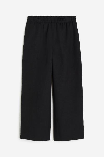 Cropped linen-blend trousers | H&M (UK, MY, IN, SG, PH, TW, HK)