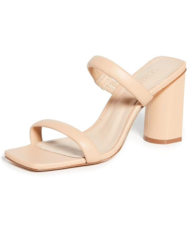SCHUTZ Women's Ully Double Strap Slip-On Heeled Sandal | Amazon (US)