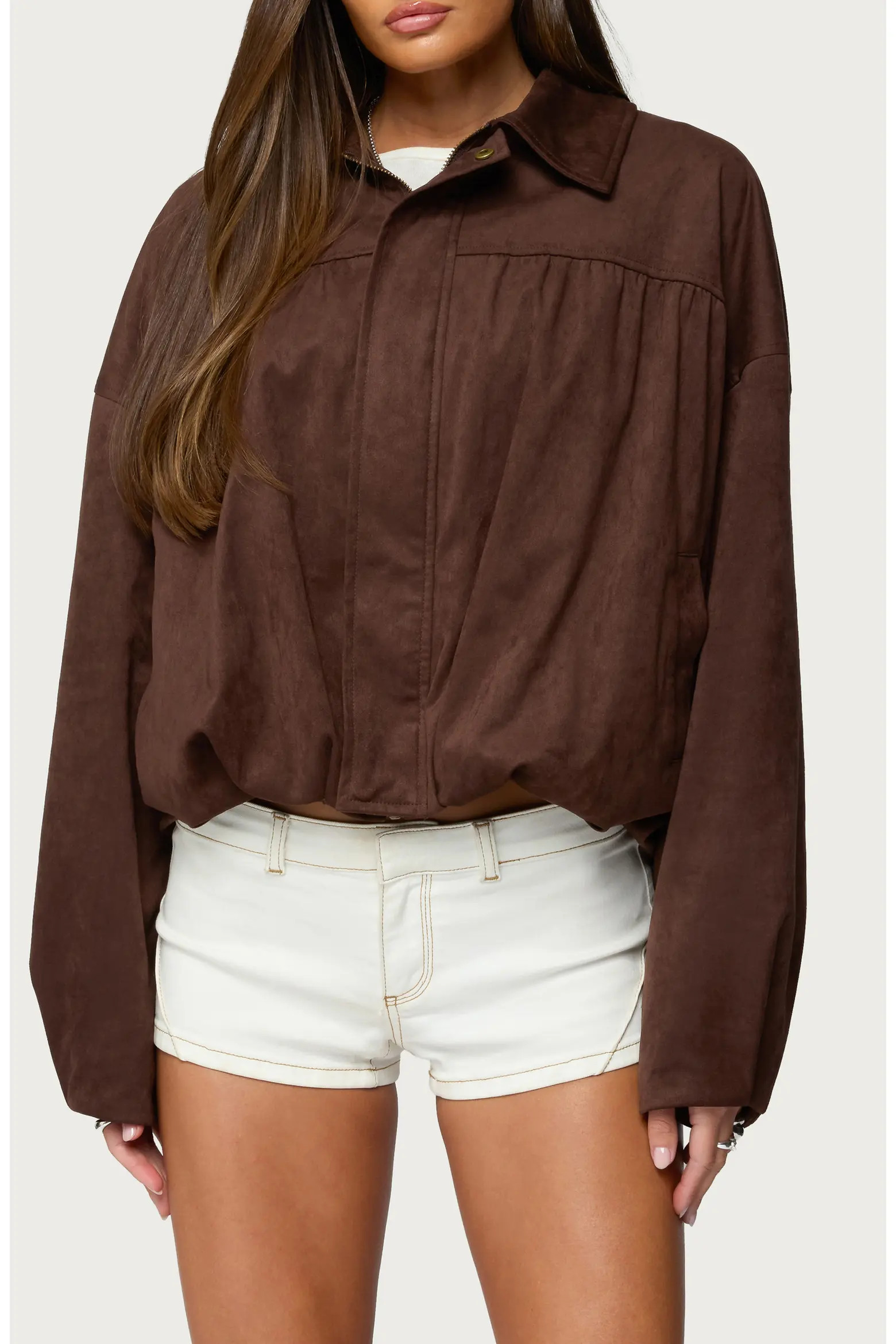 Alberta Bubble Hem Faux Suede Jacket (Women) | Nordstrom | Nordstrom