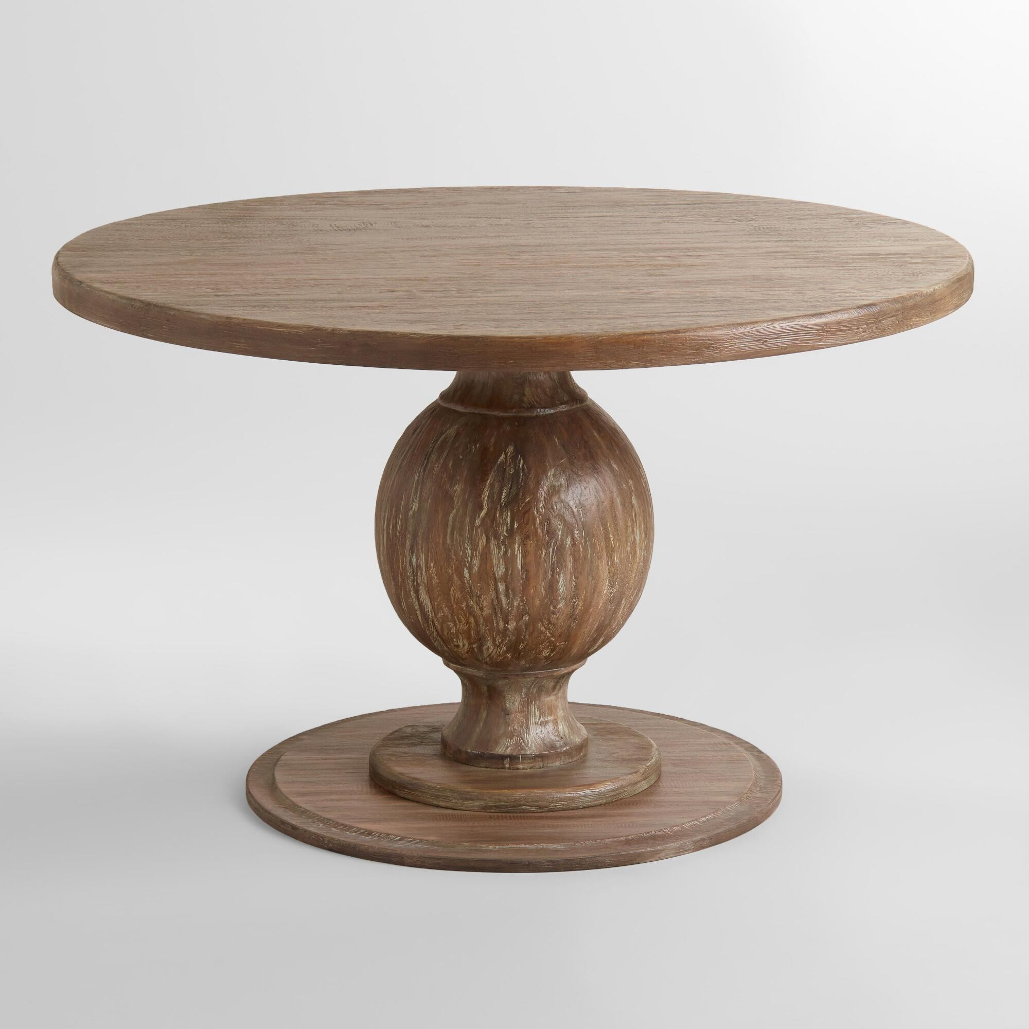 Round Blanca Table: Brown - Wood - Small (48" L & under) by World Market | World Market