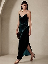 Rita Velvet Maxi Dress | Banana Republic (US)