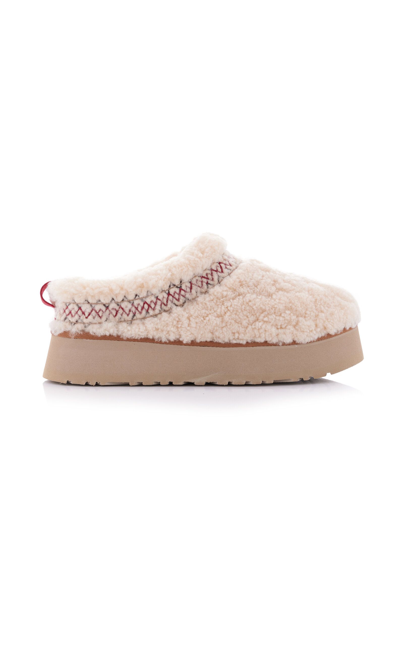 UGG - Tazz Shearling Platform Slippers - Neutral - US 8 - Moda Operandi | Moda Operandi (Global)