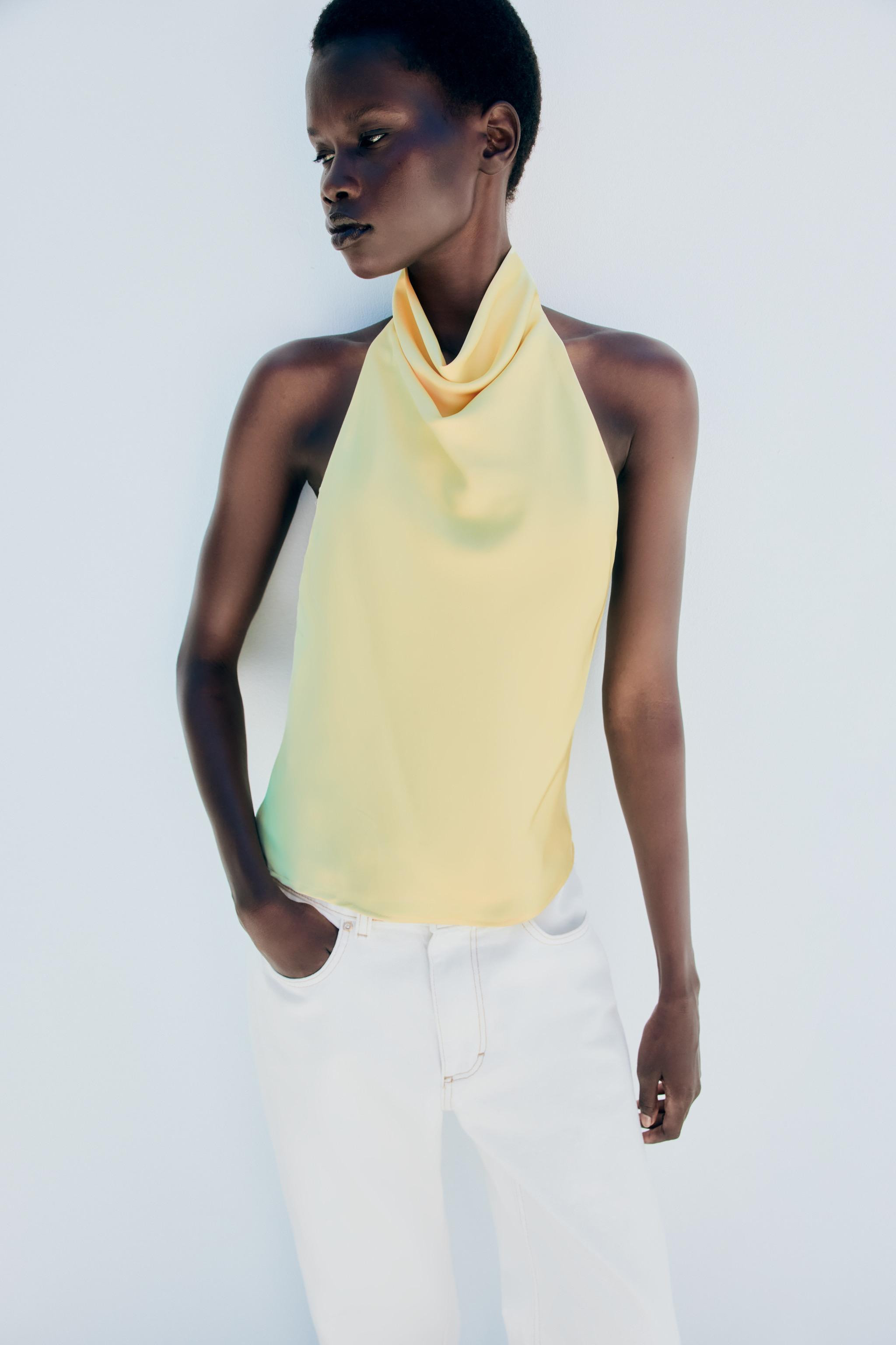 SATIN HALTER TOP | Zara UK