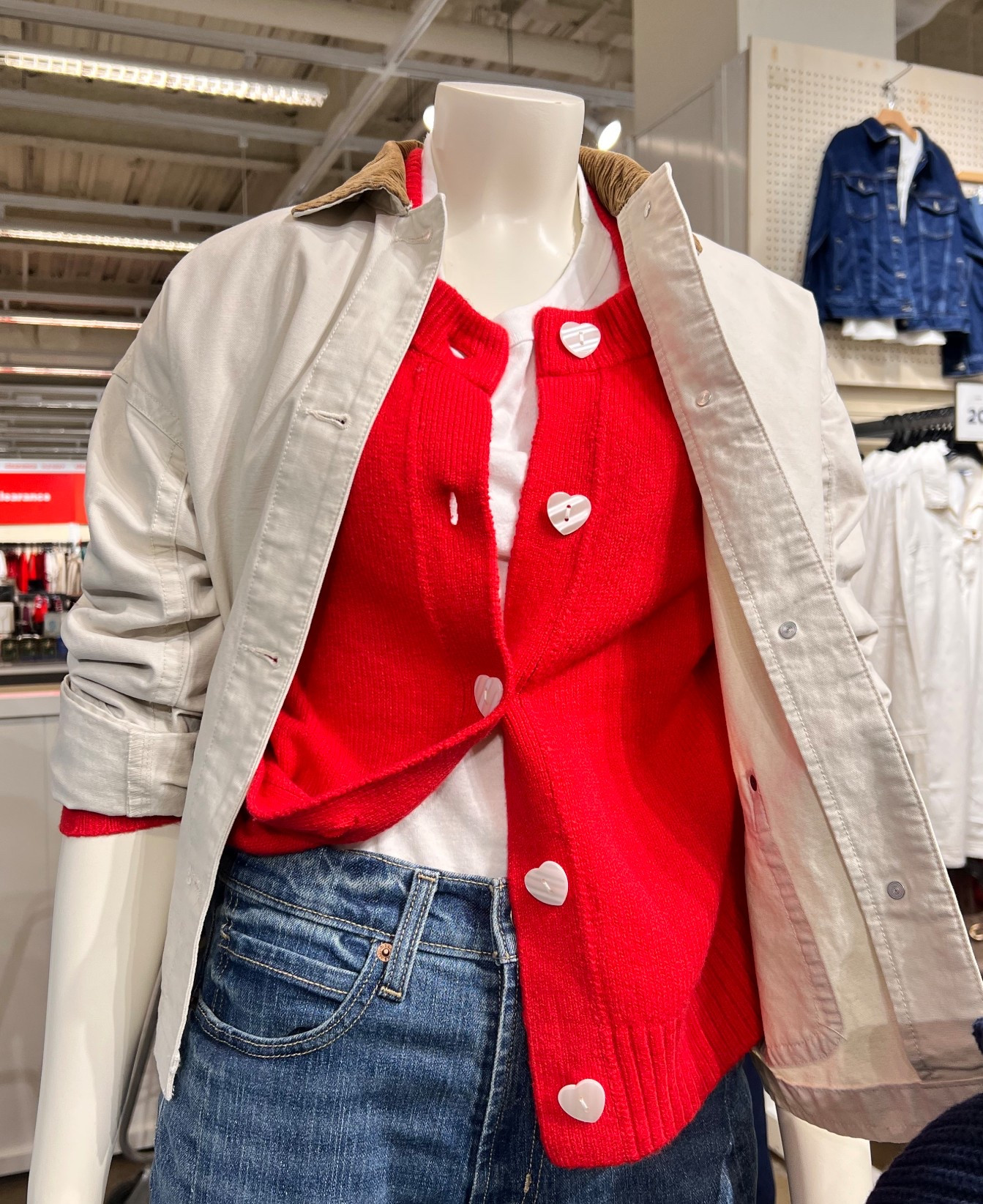 Valentine’s fit.
Red knit cardigan with heart buttons. So cute and adorable for all body types.

#LTKFindsUnder50