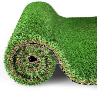 6.8 ft. x 13 ft. Outdoor Artificial Grass Runner Rug, Dog Pets Turf Drain Mat, 1.38"" Pile Height (1-Pack) | The Home Depot