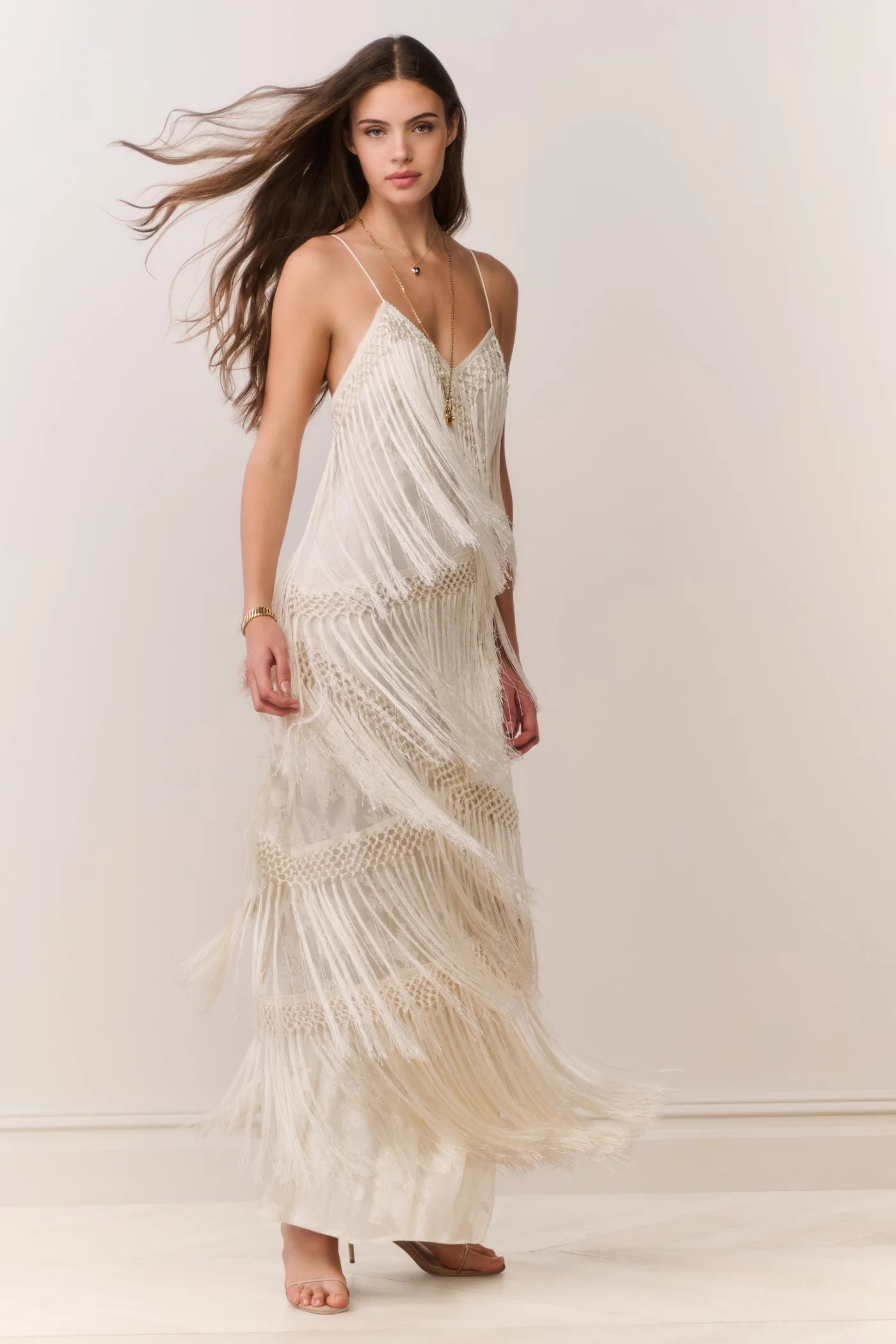 Delphi Fringe Lace Gown | LoveShackFancy