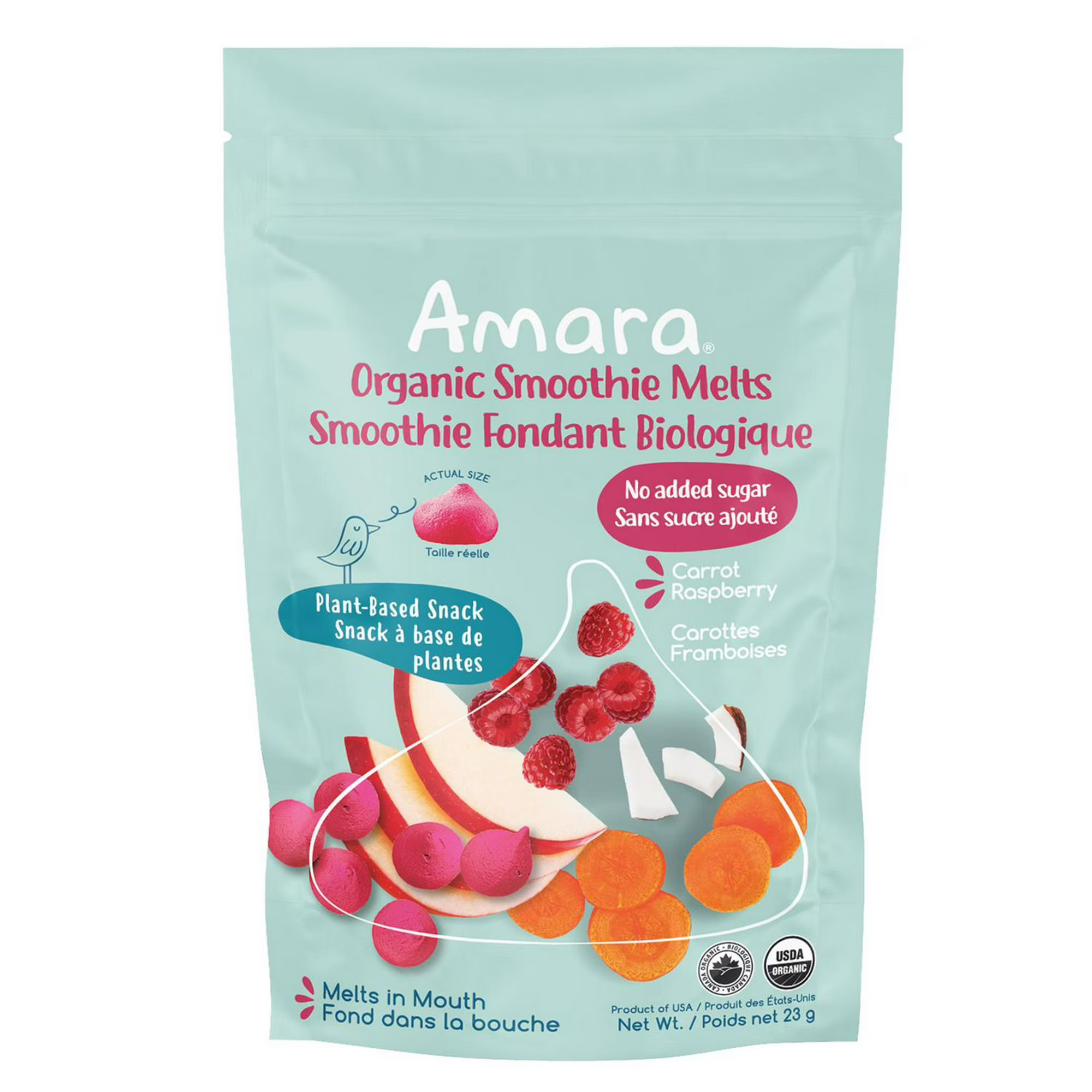 Amara Plant Based Yogurt Smoothie Melts, Carrots Raspberry, Melt in Your Mouth Org Snacks | Walmart (CA)