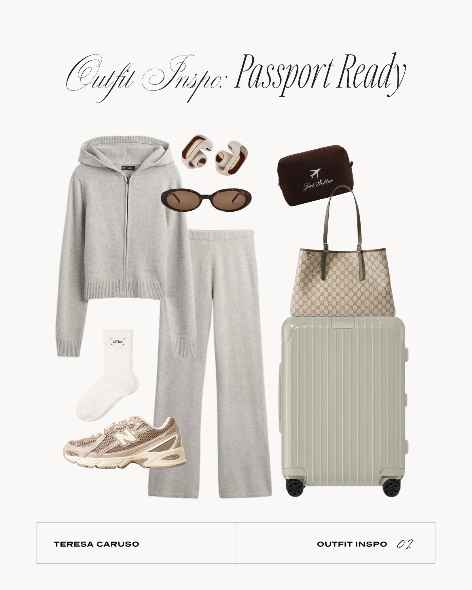 Outfit inspiration: passport ready 

Travel outfit, matching set, new balance sneakers, Gucci tote 

#LTKTravel