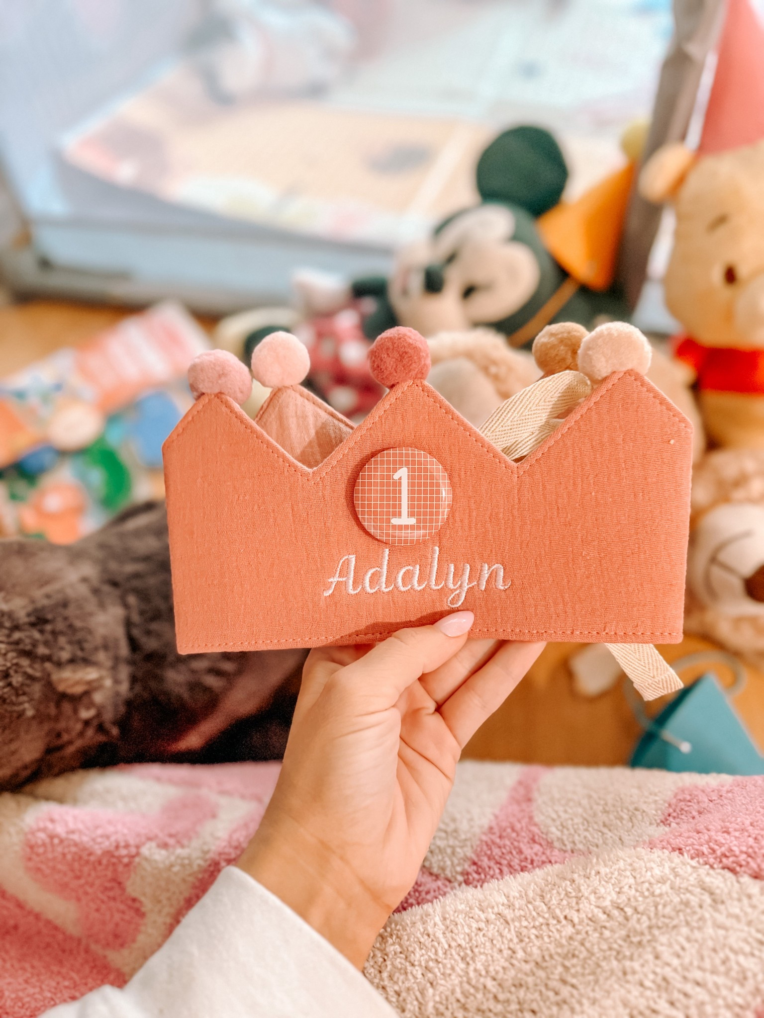 My girl’s birthday crown💕 it has interchangeable buttons to use long term!

Birthday. First birthday. Little girl. Birthday traditions. Happy birthday. Little girl accessories  

#LTKKids #LTKBaby #LTKmomlife