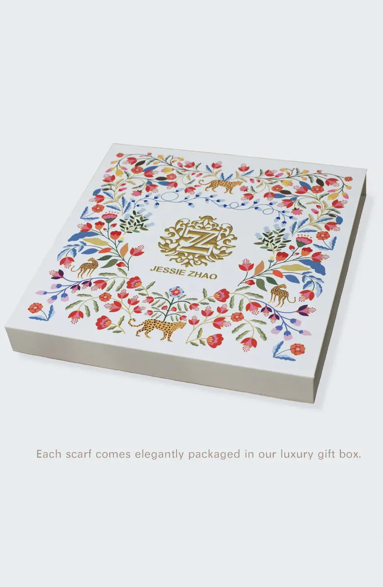 Silk Bandana of Amazon Rainforest Journey in Blue | Nordstrom