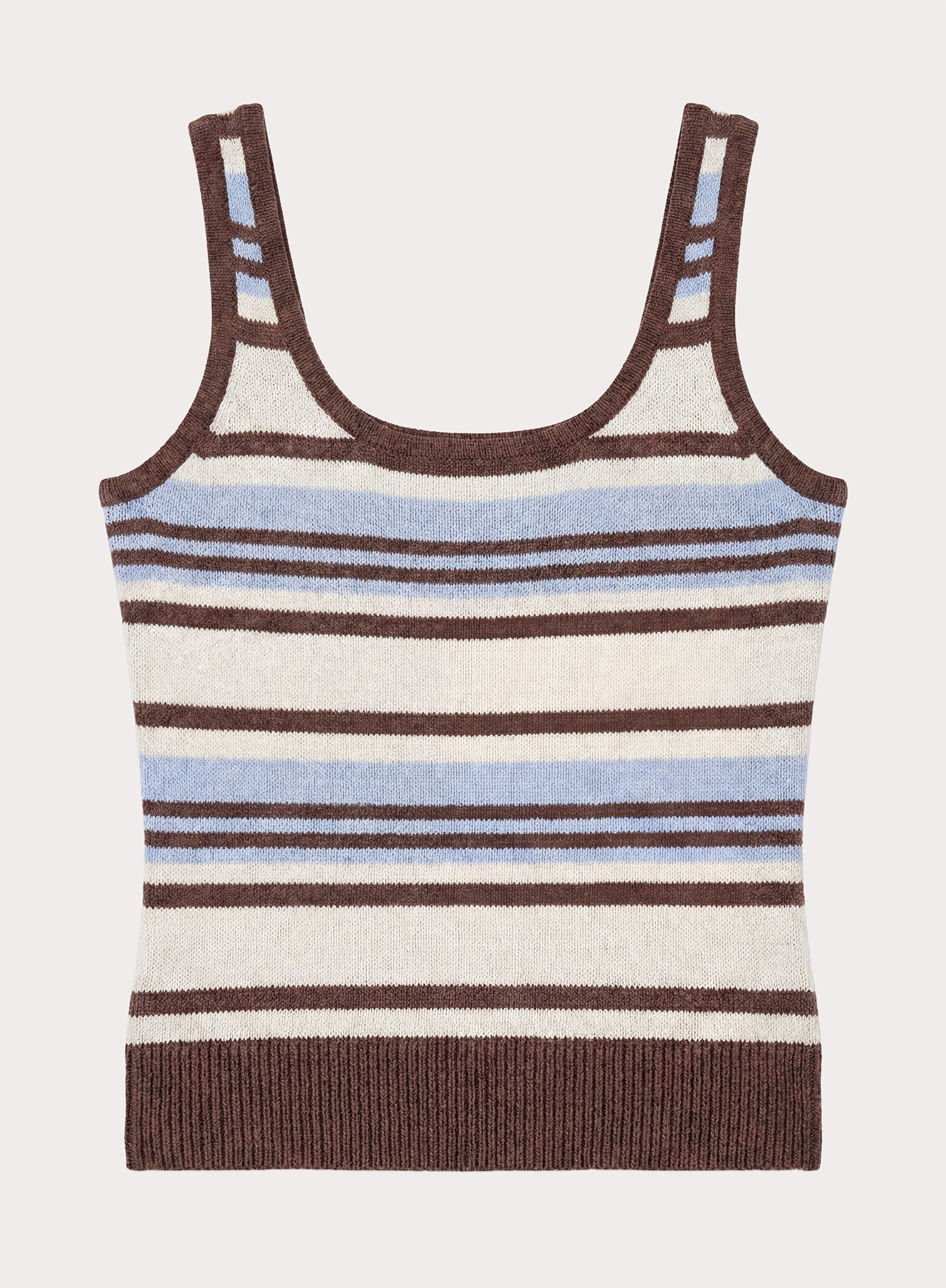 Chocolate Stripe Knitted Vest Top | 4th & Reckless