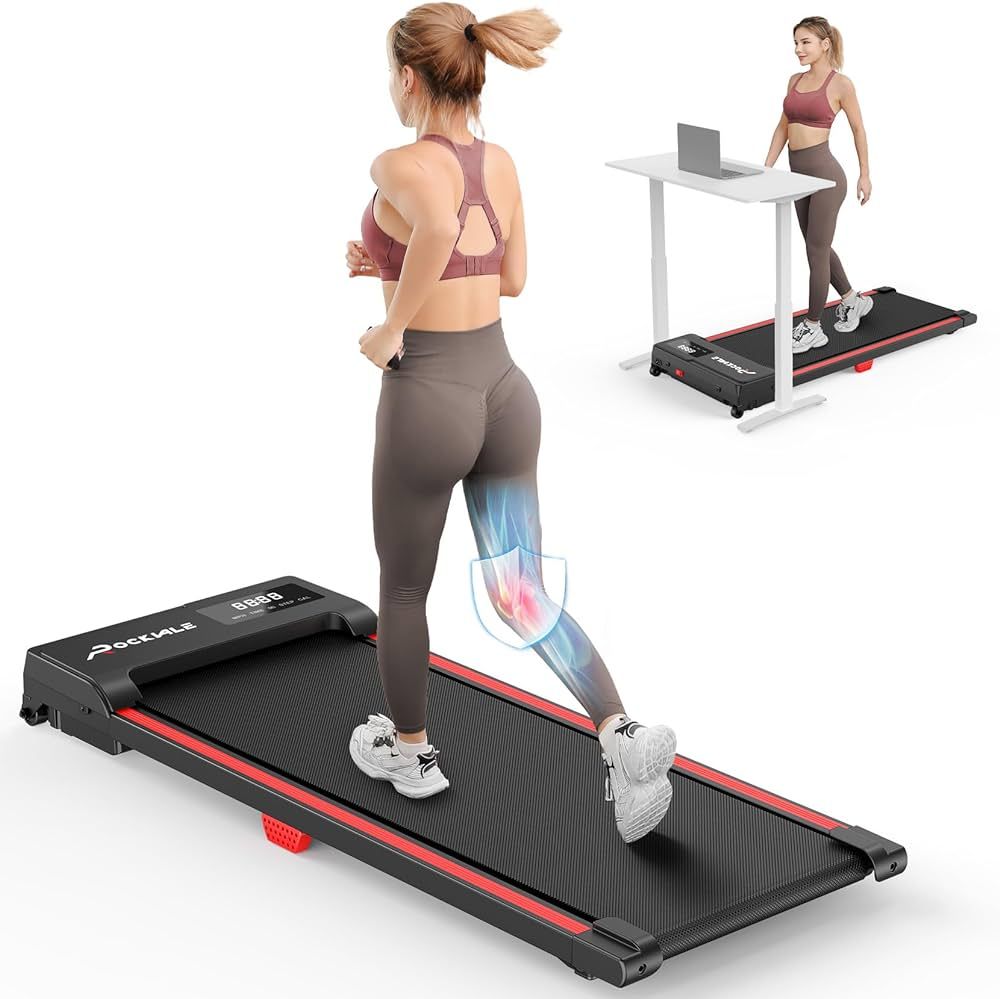 Walking Pad, Rockvale Under Desk Treadmill for Home Office, Portable Mini Treadmill with Remote C... | Amazon (US)